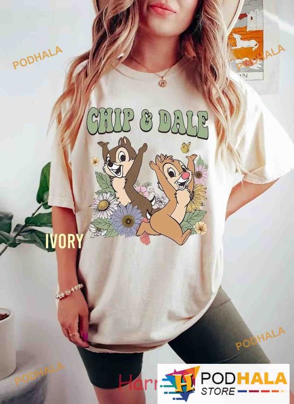 Vintage Chip n Dale Comfort Colors Shirt, Gift for Disney lovers