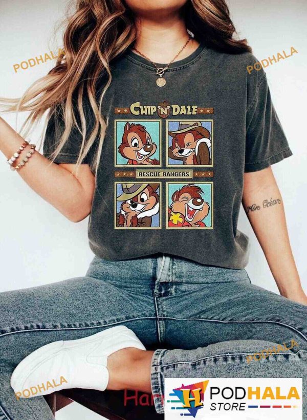 Vintage Disney Chip n Dale Comfort Colors Shirt, Disney Couple Disney Family Trip