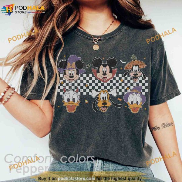 Vintage Disney Halloween Party Comfort Colors Shirt, Mickey And Friends Halloween Costume