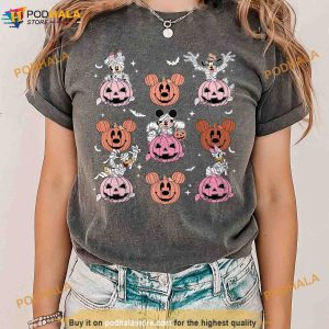Vintage Disney Mickey and Friends Halloween Shirt, Disney Halloween Pumpkin Shirt