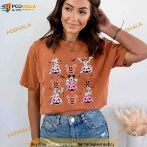 Vintage Disney Mickey and Friends Halloween Shirt Disney Halloween Pumpkin Shirt 2