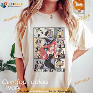 Vintage Disney Princess Halloween Comfort Colors Shirt Retro Walt Disney World Halloween Shirt 2