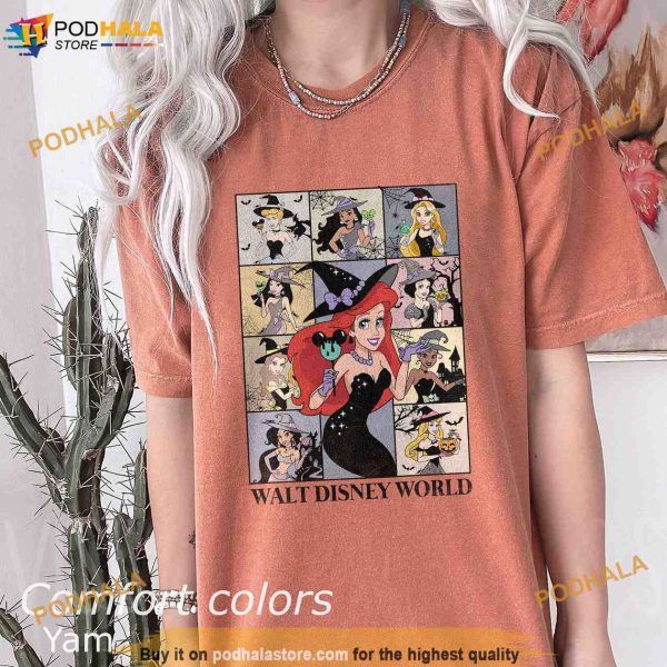 Vintage Disney Princess Halloween Comfort Colors Shirt, Retro Walt Disney World Halloween Shirt