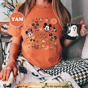 Vintage Disney Spooky Season Halloween Comfort Halloween Shirt Disney Boo Shirt 3