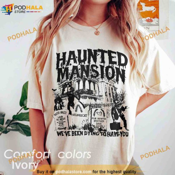 Vintage Disney The Haunted Mansion Halloween Comfort Colors Shirt For Women Men