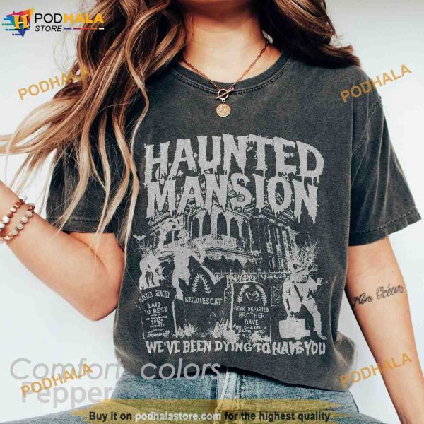 Vintage Disney The Haunted Mansion Halloween Comfort Colors Shirt For Women Men