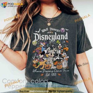 Vintage Disneyland Halloween Comfort Colors Shirt, Mickey and Friends Halloween Shirt