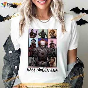 Vintage In My Halloween Era Shirt, Horror Movie Character Sweatshirt For Taylor Fans