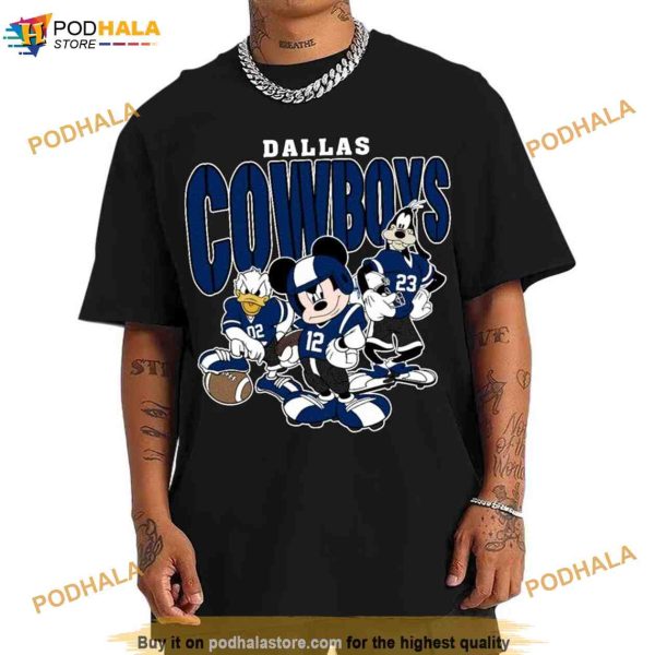 Vintage Mickey Donald Duck And Goofy Dallas Cowboys NFL Football Team Sweatshirt