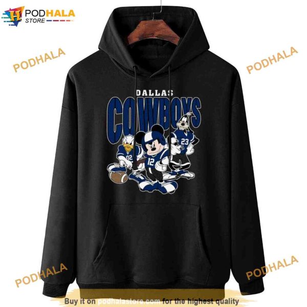 Vintage Mickey Donald Duck And Goofy Dallas Cowboys NFL Football Team Sweatshirt