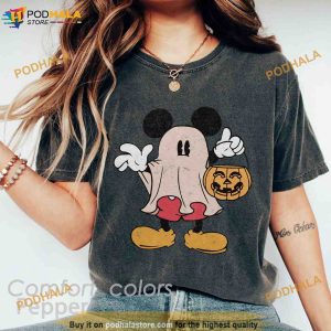 Vintage Mickey Ghost Comfort Colors Shirt, Mickey Disney Halloween Shirt