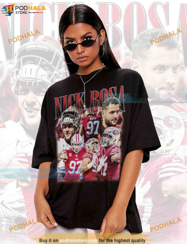 Vintage Nick Bosa Unisex Graphic Tee, 49ers Gifts