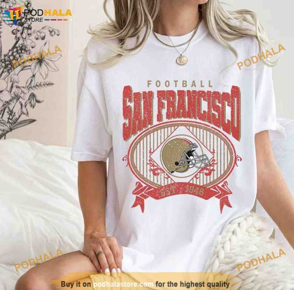 Vintage San Francisco 49Ers Shirt, 49ers Shirt Woman, Football Fan Gifts