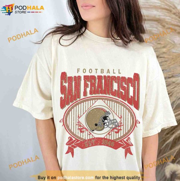 Vintage San Francisco 49Ers Shirt, 49ers Shirt Woman, Football Fan Gifts