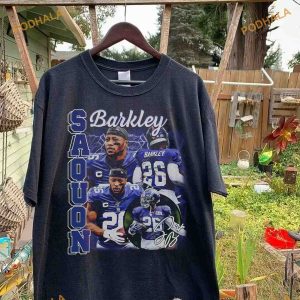Vintage Saquon Barkley Shirt, NY Giants Women's Shirt, Men's Football Apparel