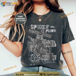 Vintage Spider Punk Comfort Colors Shirt - Spider-Man 2023 Marvel Fan