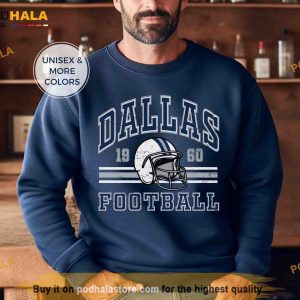 Dallas Cowboys Vintage Style Sweatshirt, Retro Style NFL Apparel