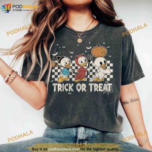 Vintage Trick Or Treat Disney Halloween Comfort Colors Shirt, Huey Dewey Louie Tee