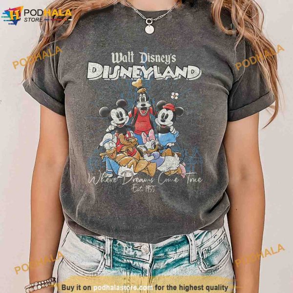 Walt Disney’s Disneyland Est 1955 Comfort Colors Shirt – Vintage Mickey Friends Dream