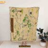 Winnie The Pooh Blanket 100 Aker Wood Maps Blanket, Gifts For Disney Lovers
