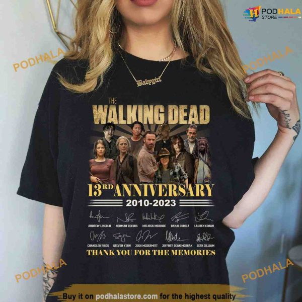 13 Years 2010 – 2023 The Walking Dead Signature Thank You Shirt