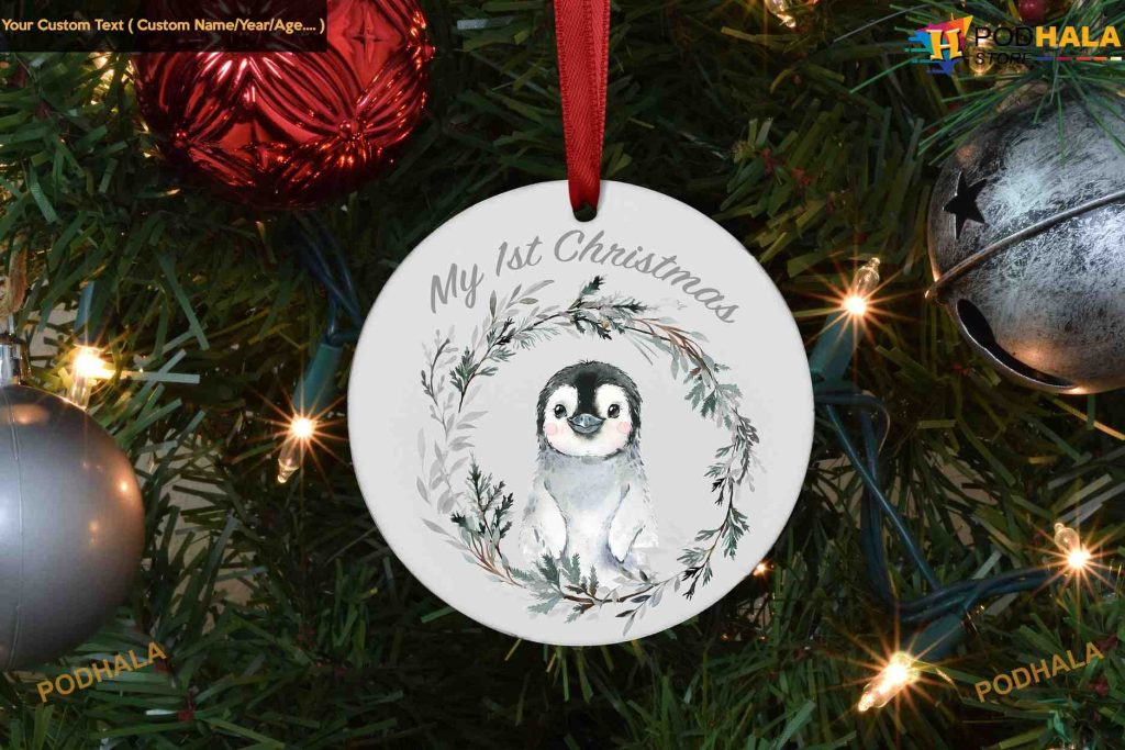 Blue Penguin First Christmas Ornament main image 1