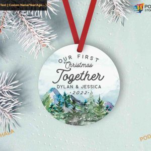 1st Christmas Together, Personalized Couples Ornament
