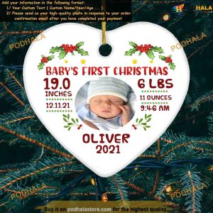 2023 Baby's First Christmas Ornament, Personalized Family Ornaments