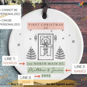 2023 Address Ornament First Christmas at New Home Family Christmas Ornaments 2 2
