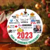 2023 Commemorative Christmas Ornament, Major Events, Personalized Family Ornaments