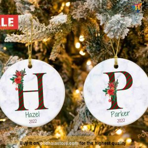 2023 Custom Family Christmas Ornament Monogram Alphabet Personalized Family Ornaments 3 2
