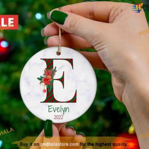 2023 Custom Family Christmas Ornament Monogram Alphabet Personalized Family Ornaments 5 2