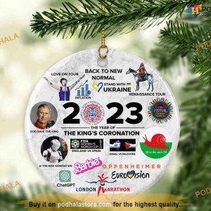 2023 Event Christmas Ornament, Xmas Tree Bauble, Personalized Family Christmas Ornaments
