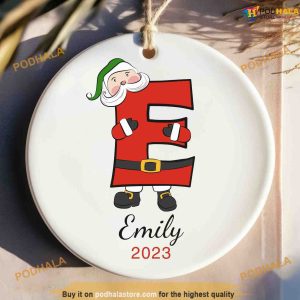 2023 Family Monogram Ornament, Custom Letter Name, Family Christmas Ornaments