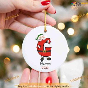 2023 Family Monogram Ornament Custom Letter Name Family Christmas Ornaments 3 2