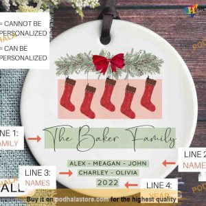 2023 Family Stocking Ornament Christmas Names Keepsake Family Christmas Ornaments 2 1