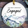2023 First Christmas Engaged, Ceramic Keepsake