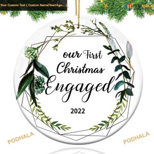 2023 First Christmas Engaged, Wedding Bridal Ornament