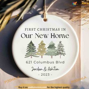 2023 New Home Ornament, Our First Home Keepsake, Personalized Family Christmas Ornaments