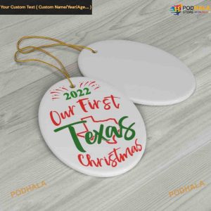 2023 Our First Texas, Personalized Christmas Tree Ornament