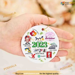 2023 Year in Review Ornament Annual Event Personalized Family Christmas Ornaments 2 1