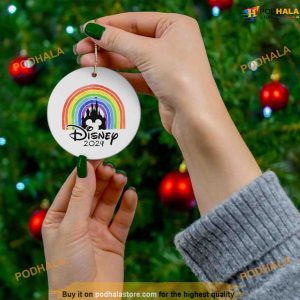 2024 Disney Trip Rainbow Castle Ornament, Disney Christmas Ornaments