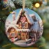 3D Gingerbread House Ornament Sublimation, Family Christmas Ornaments