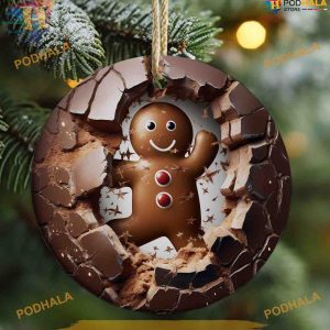 3D Gingerbread Man Christmas Ornament, Friends Christmas Ornaments