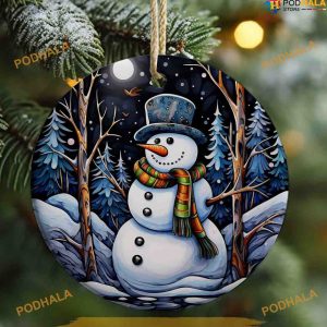 3D Snowman Sublimation Ornament, Funny Christmas Ornaments