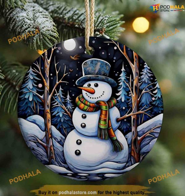 3D Snowman Sublimation Ornament, Funny Christmas Ornaments