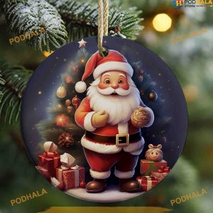 3D Tree Santa Claus Sublimation Ornament, Friends Christmas Ornaments