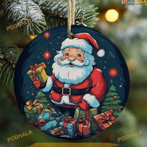 3D Tree Santa Claus Sublimation Ornament, Funny Christmas Ornaments