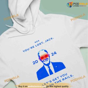 404 You're Lost Jack Let's Get You Back On The Rails 2024 Joe Biden Shirt 2