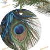 Abstract Peacock Feather Ornament, Family Tree Decoration